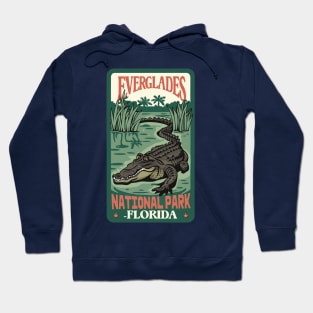 A Vintage Travel Art of the Everglades National Park - Florida - US Hoodie